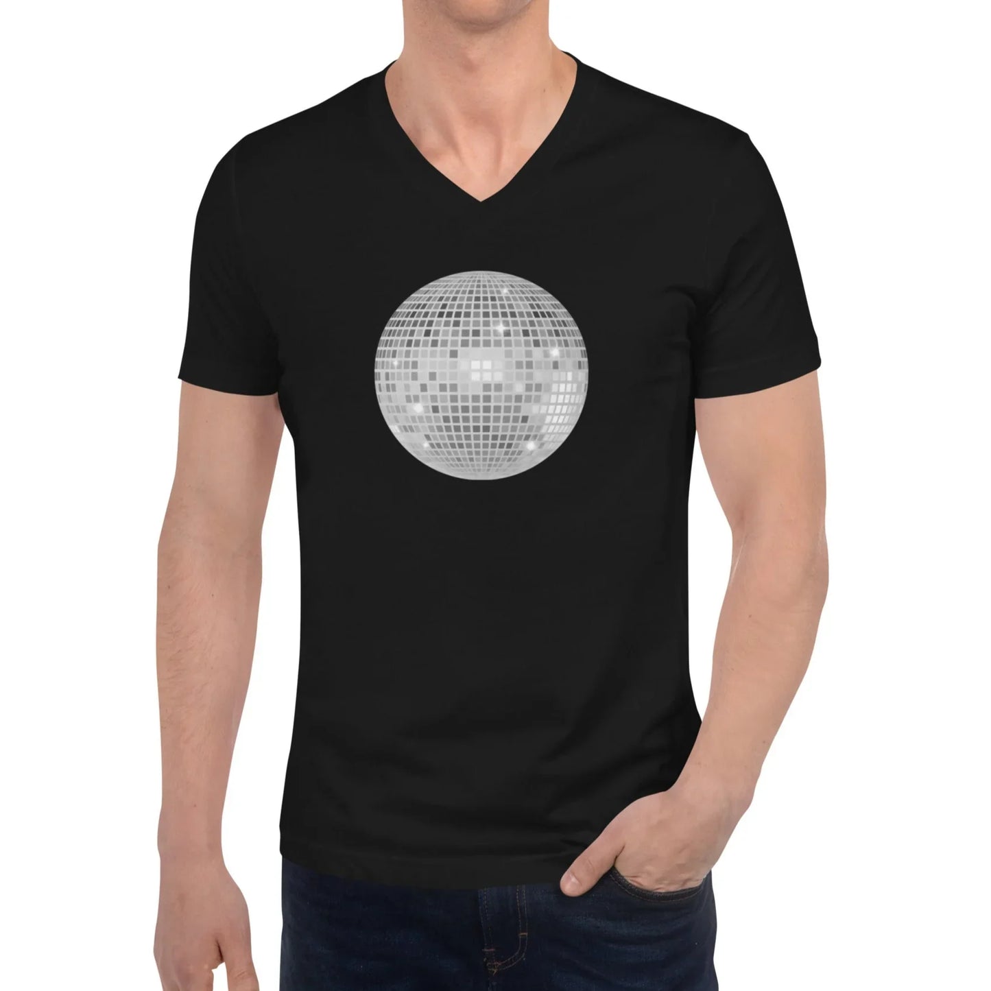 discoball | men's v-neck tee - f u n k + f i n a