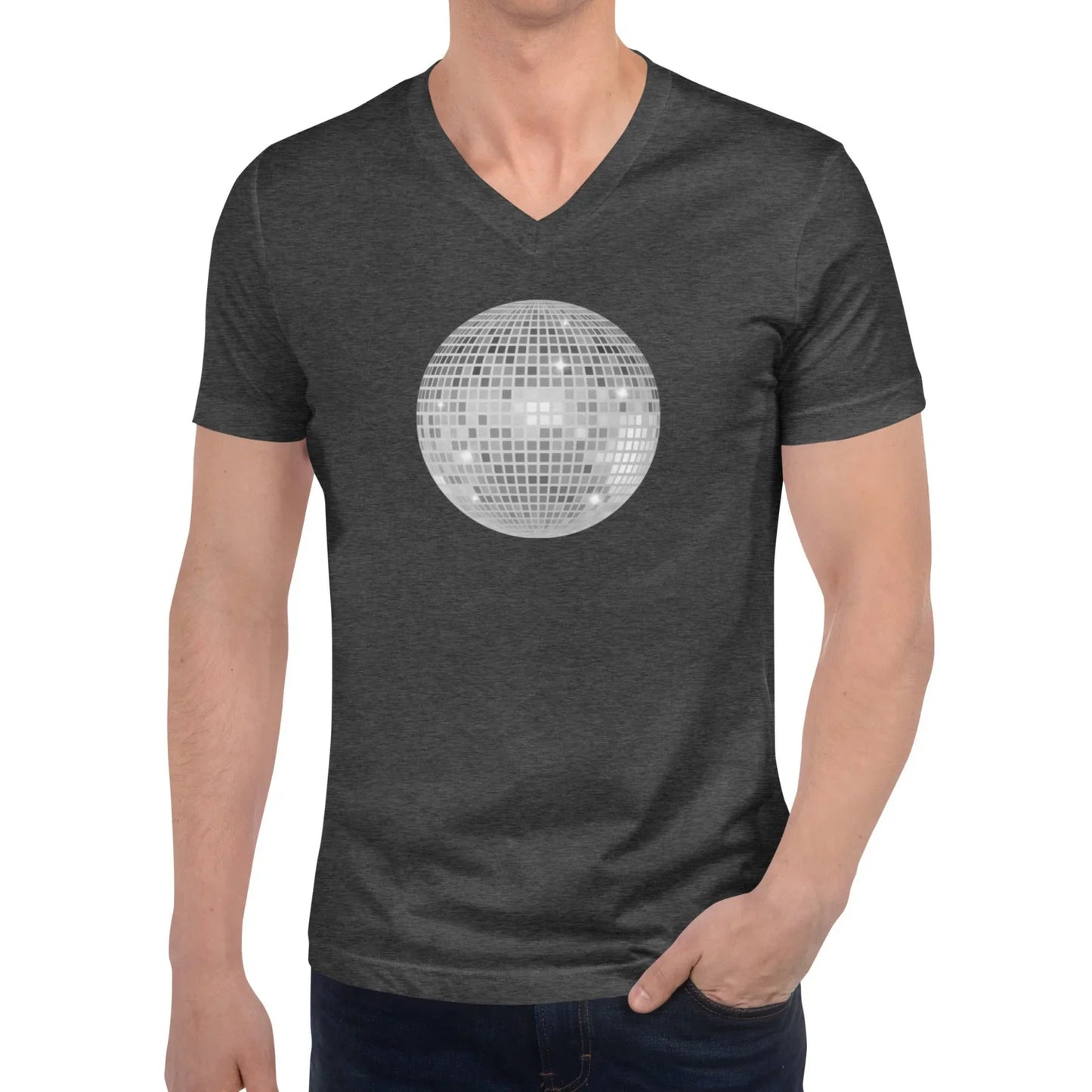 discoball | men's v-neck tee - f u n k + f i n a