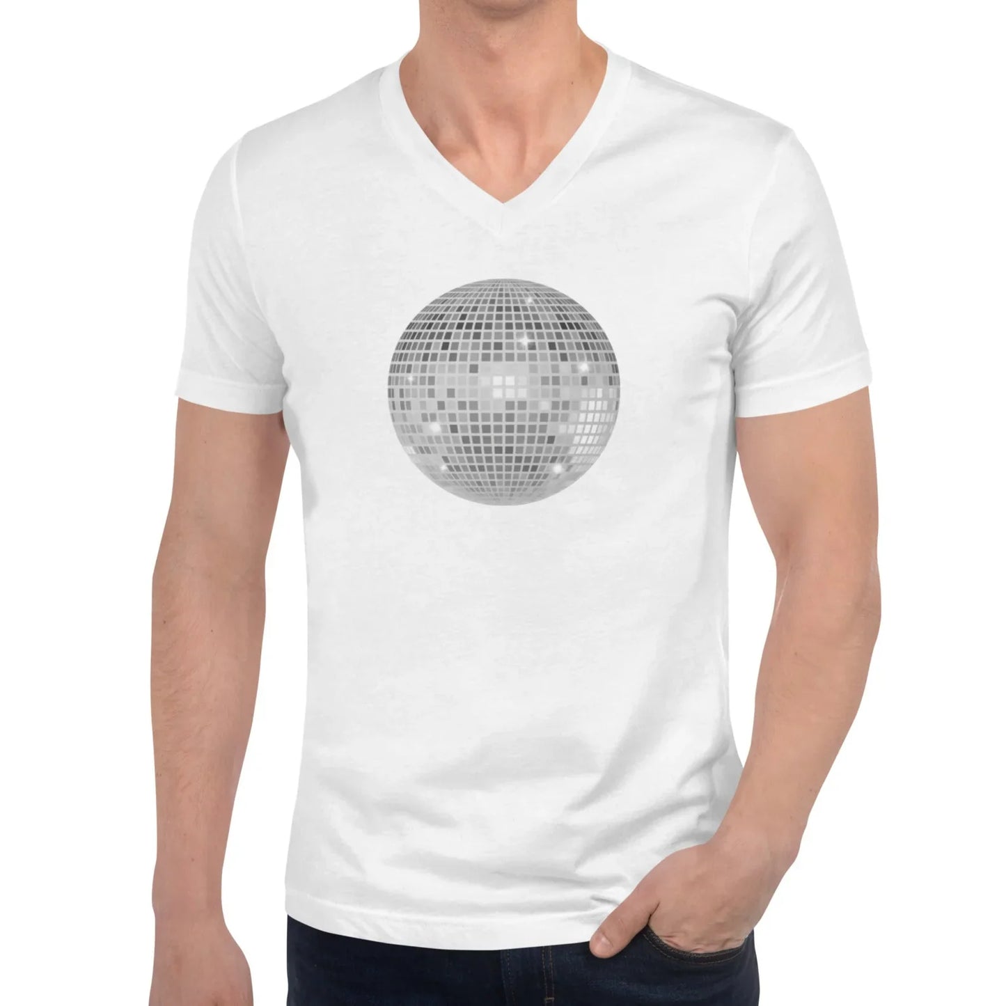 discoball | men's v-neck tee - f u n k + f i n a