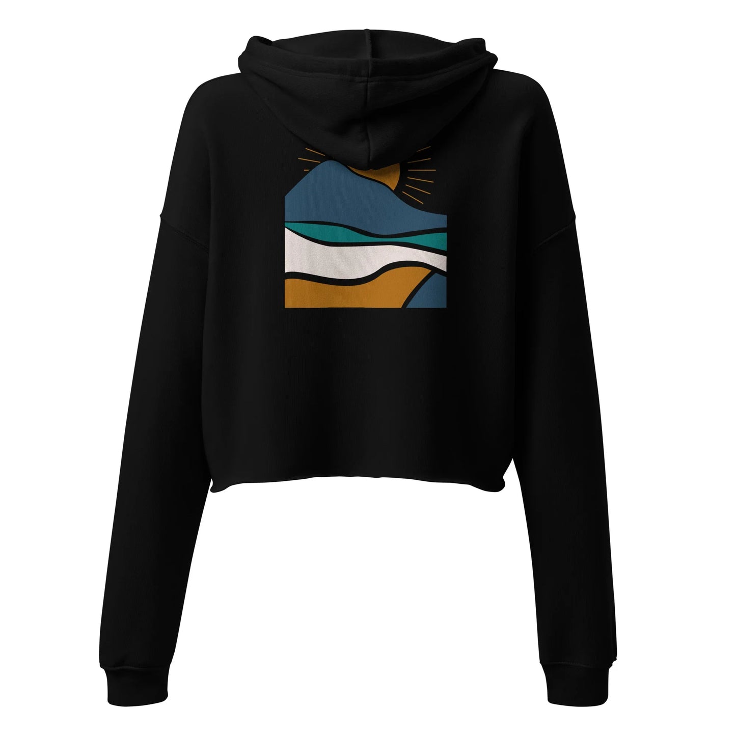 rustic sunrise back | crop hoodie - f u n k + f i n a