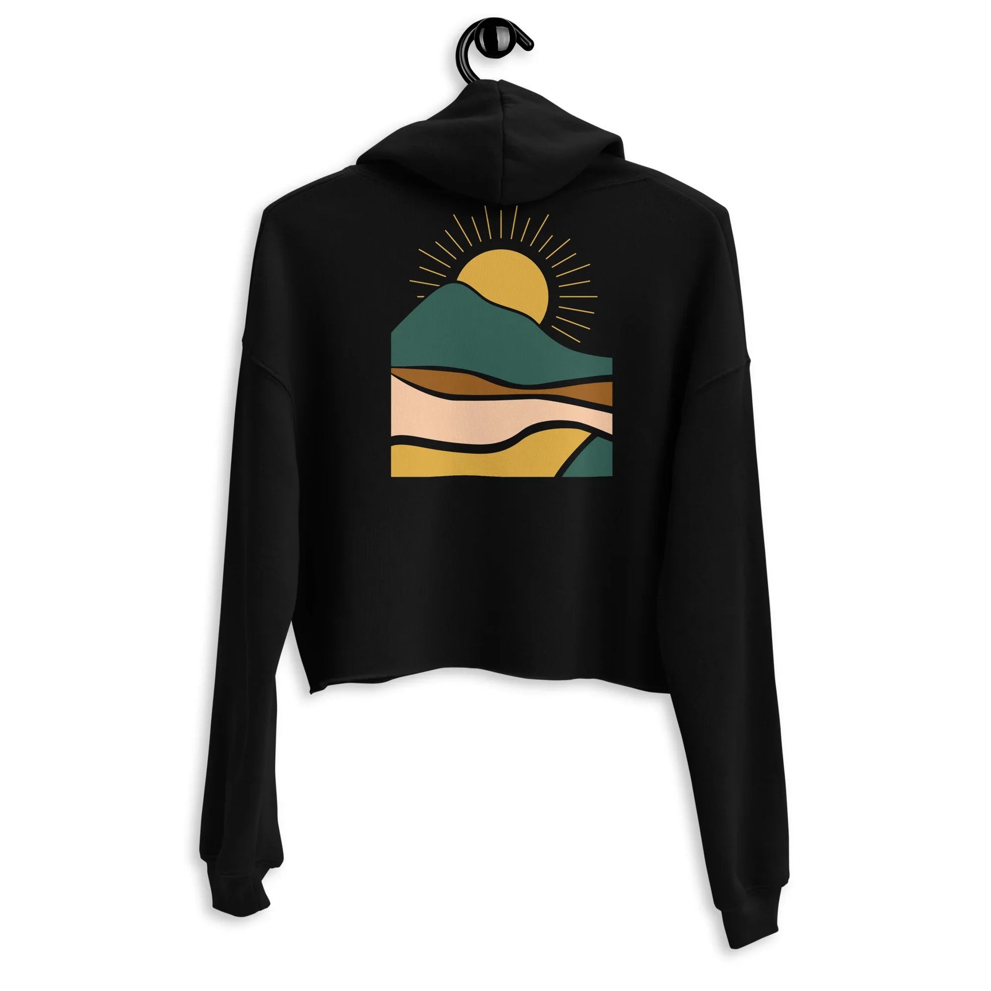 earthy sunrise back | crop hoodie - f u n k + f i n a