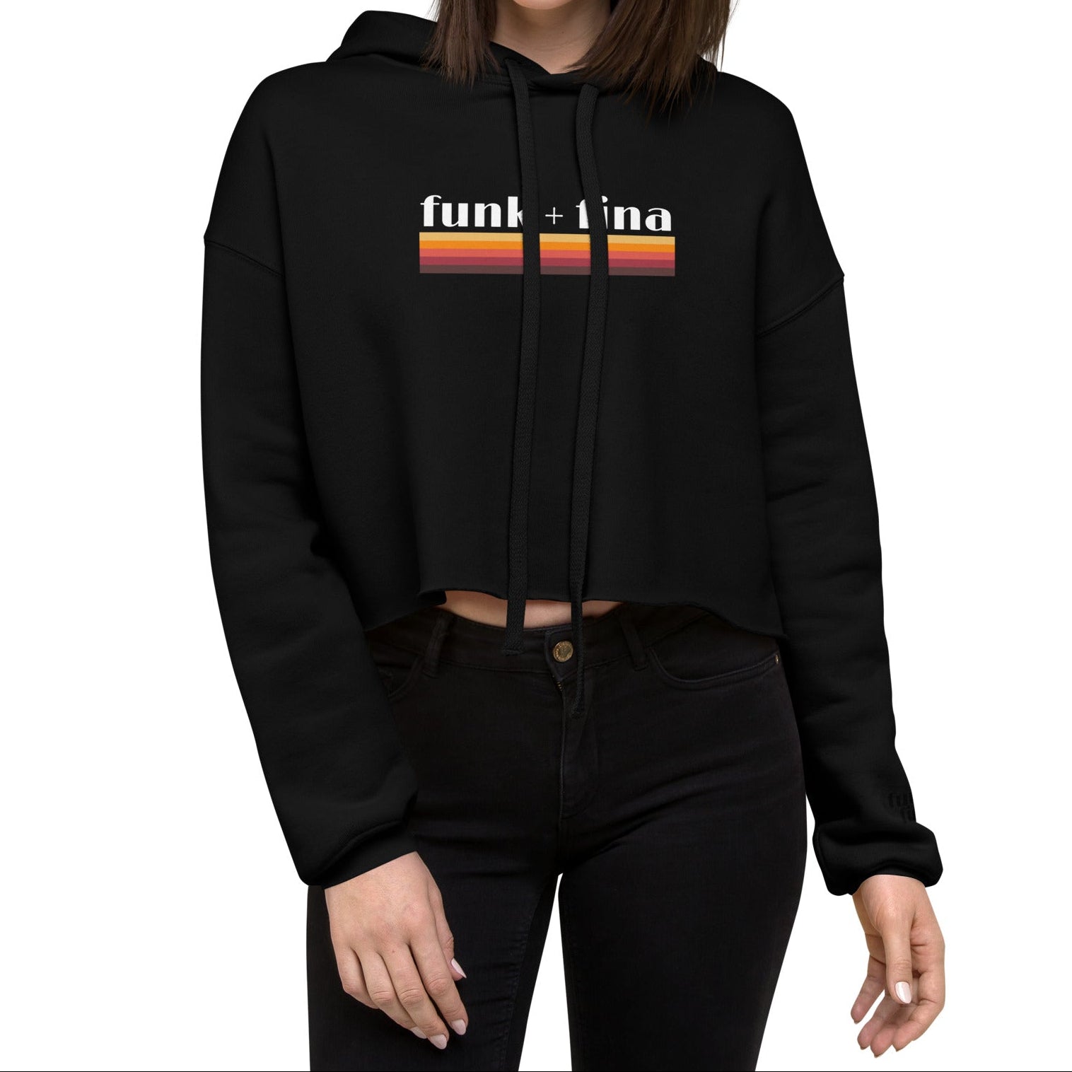rainbow | crop hoodie