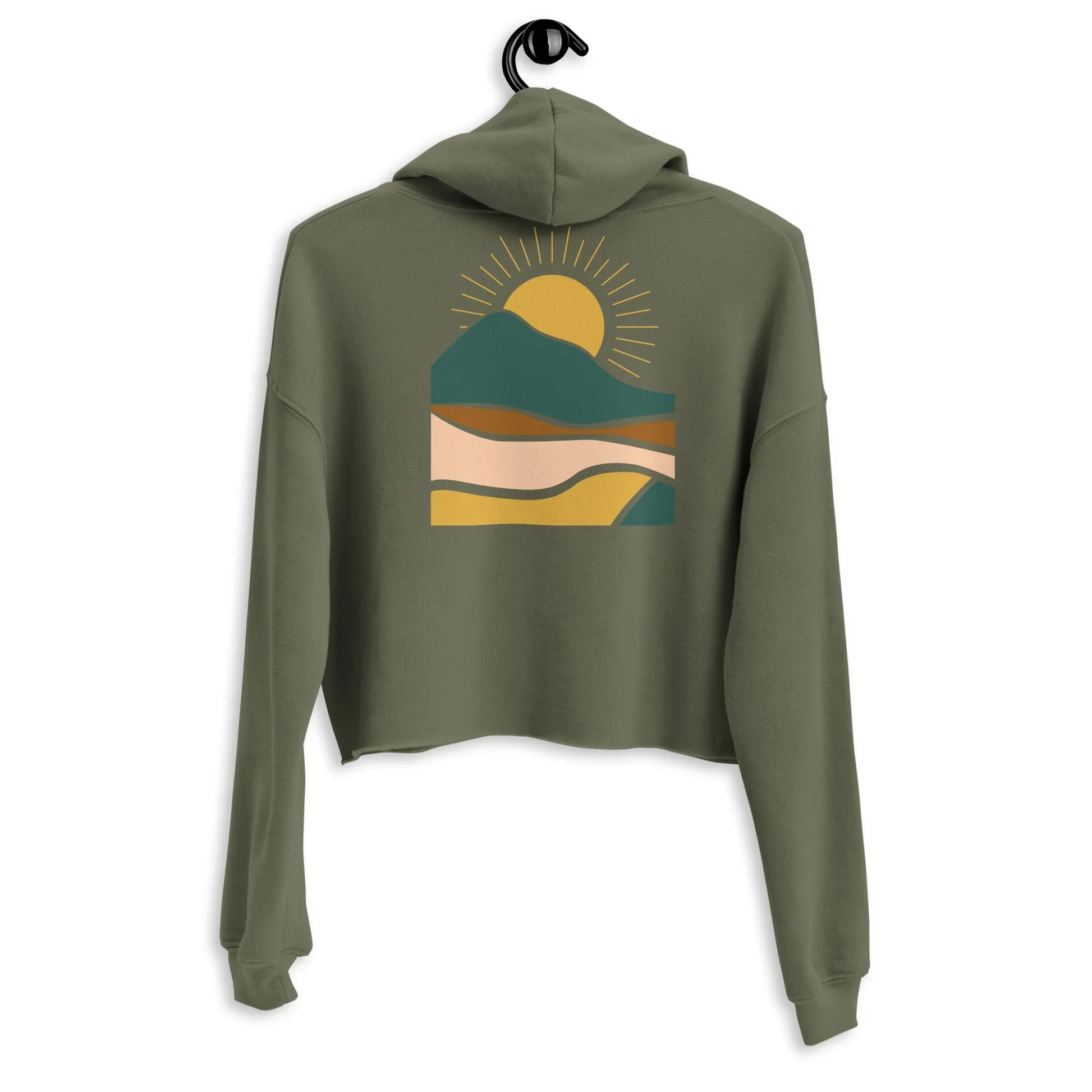 earthy sunrise back | crop hoodie - f u n k + f i n a