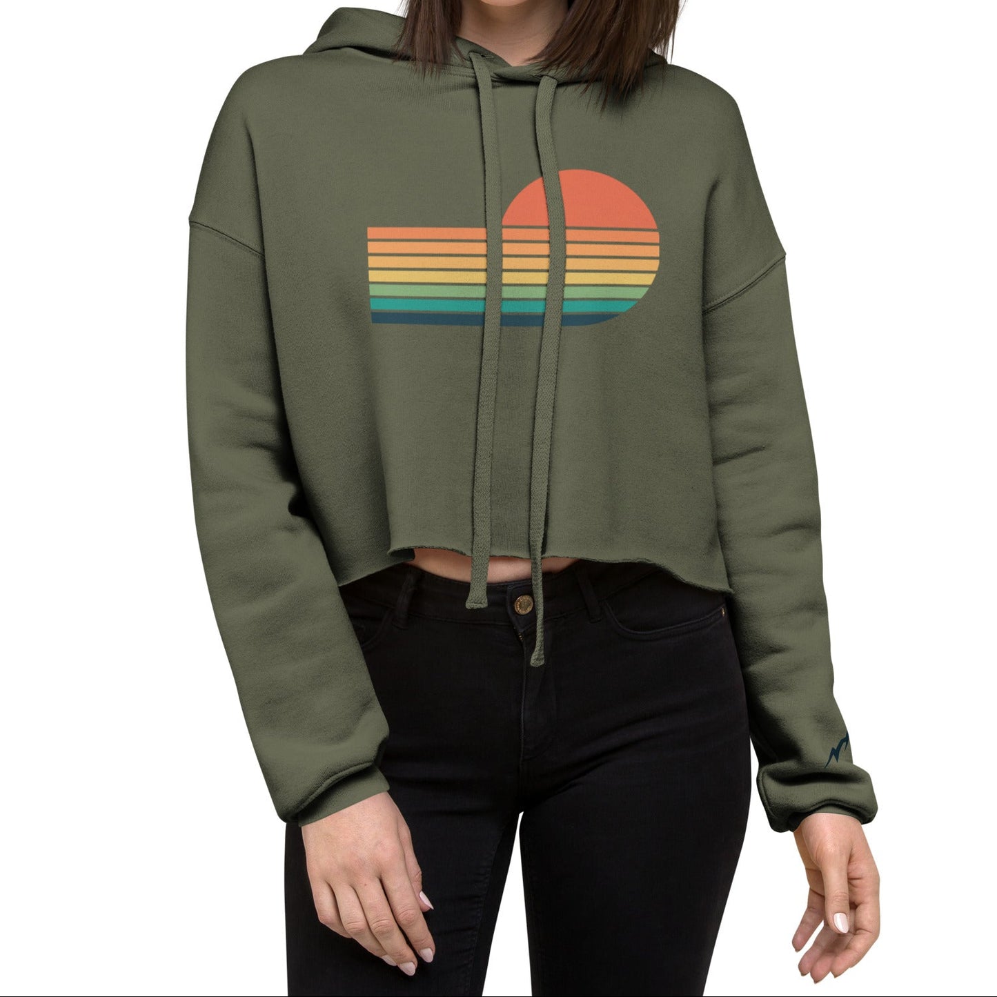 rainbow sunset | crop hoodie