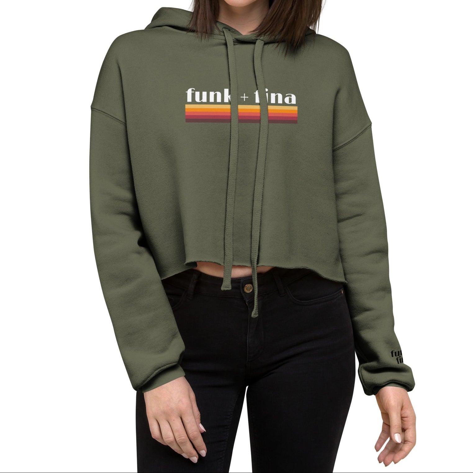 rainbow | crop hoodie