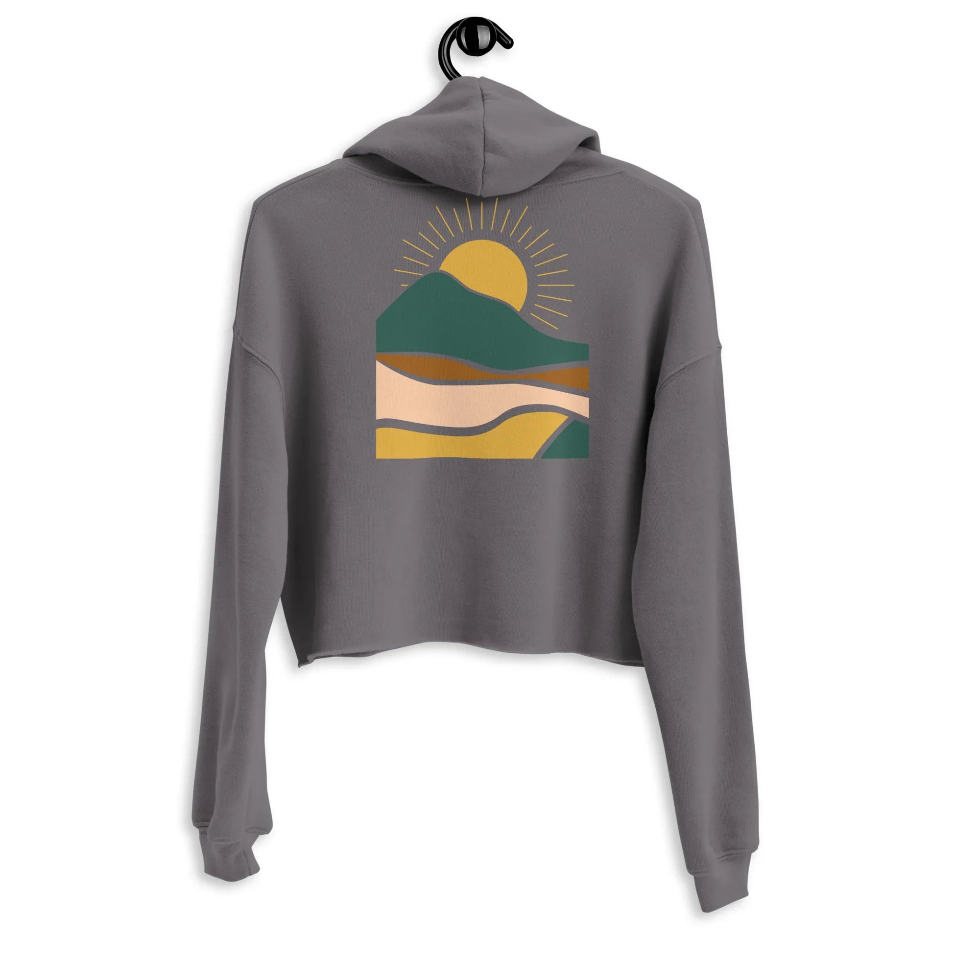 earthy sunrise back | crop hoodie - f u n k + f i n a
