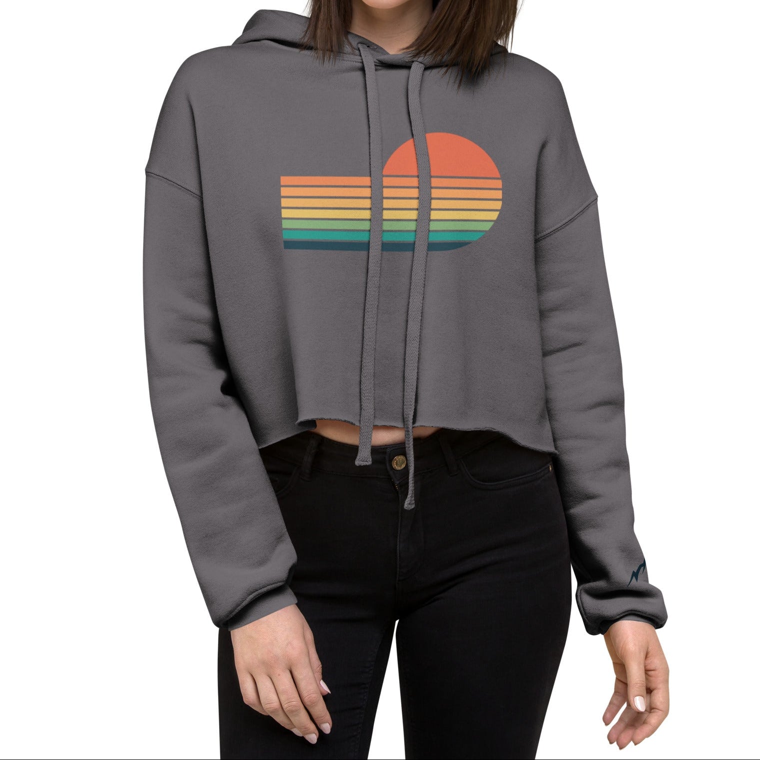 rainbow sunset | crop hoodie