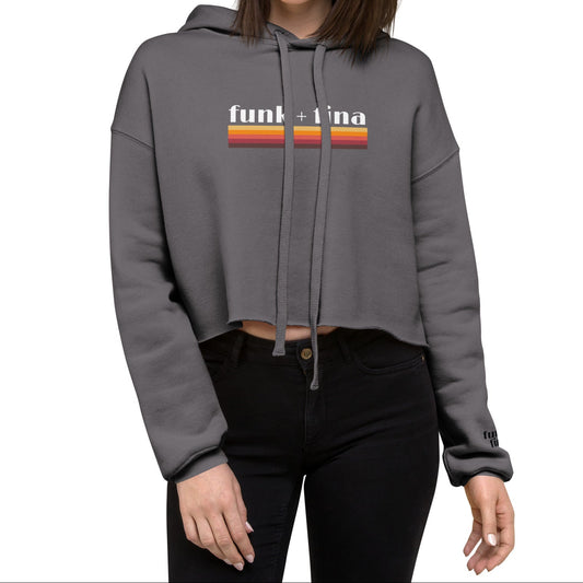 rainbow | crop hoodie