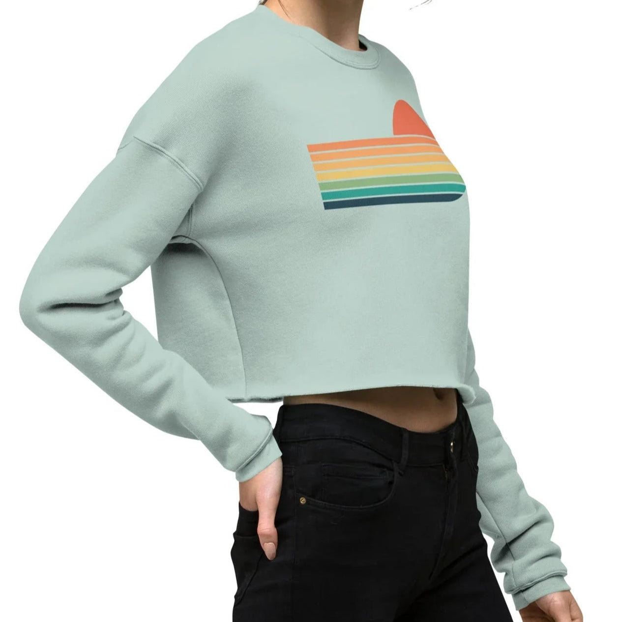 sunset rainbow | crop sweatshirt - f u n k + f i n a