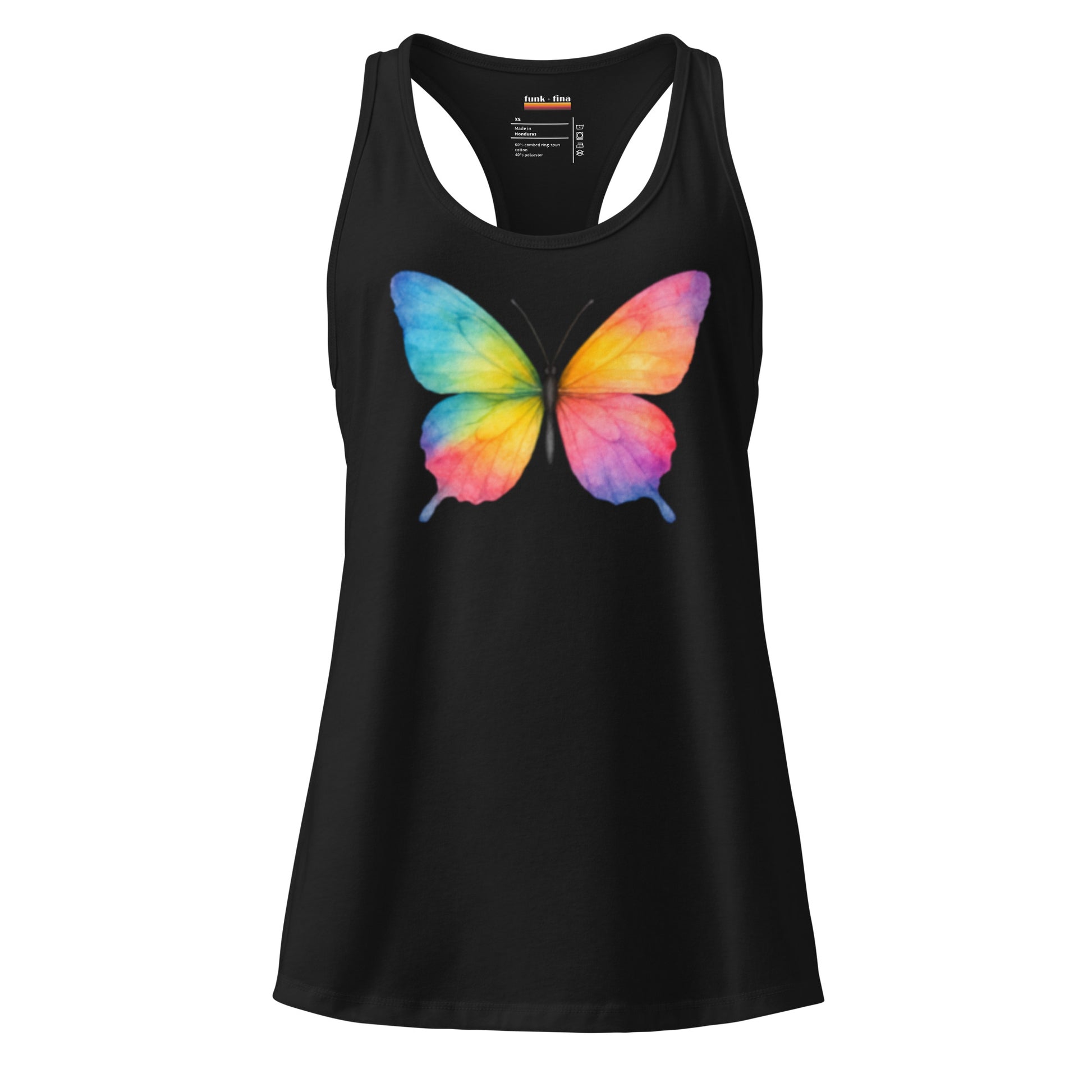 rainbow butterfly | racerback tank