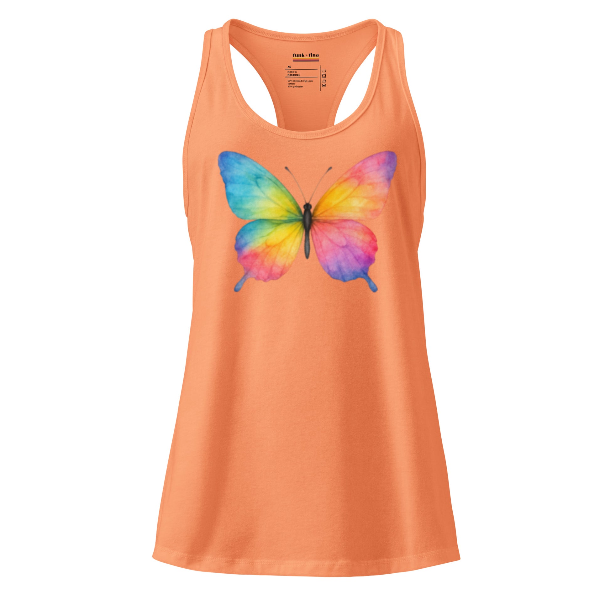 rainbow butterfly | racerback tank