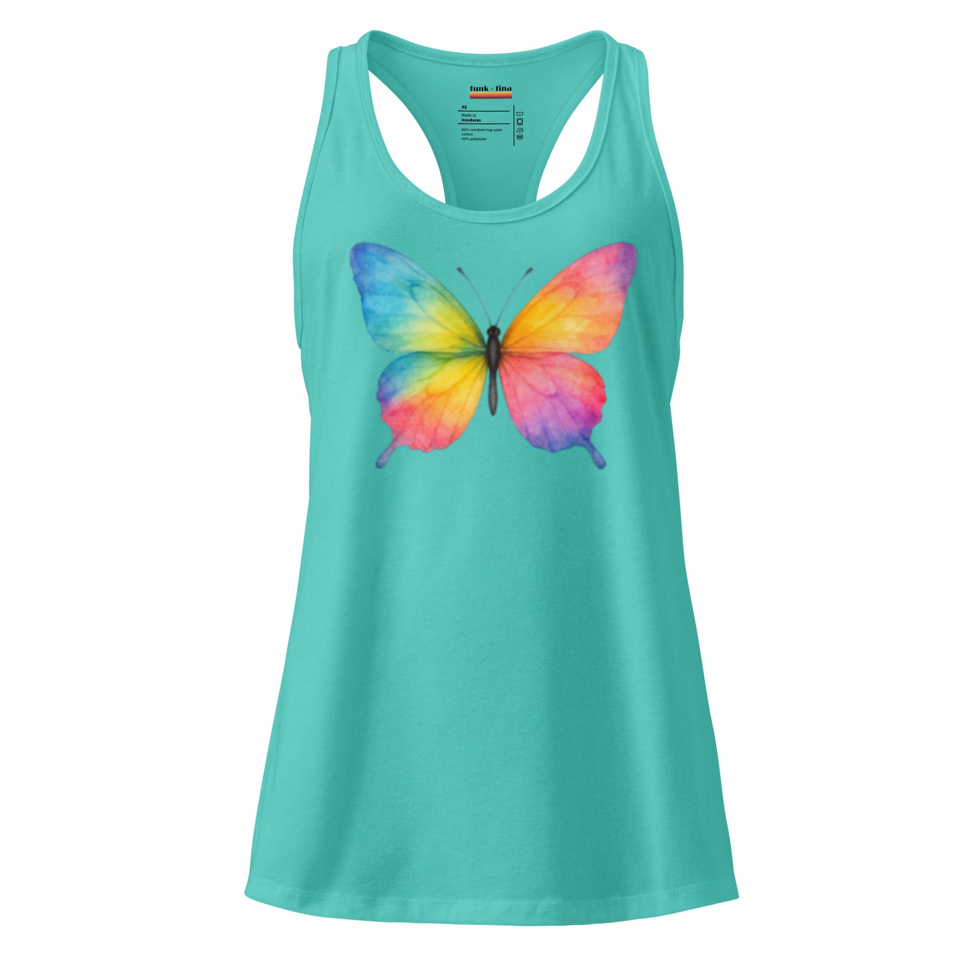 rainbow butterfly | racerback tank