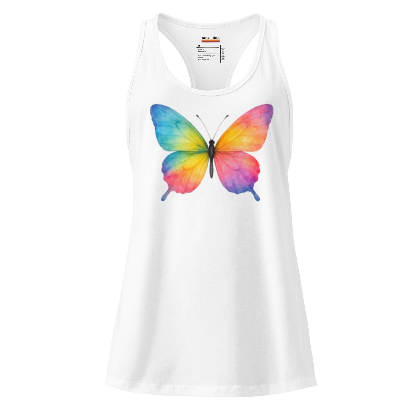 rainbow butterfly | racerback tank