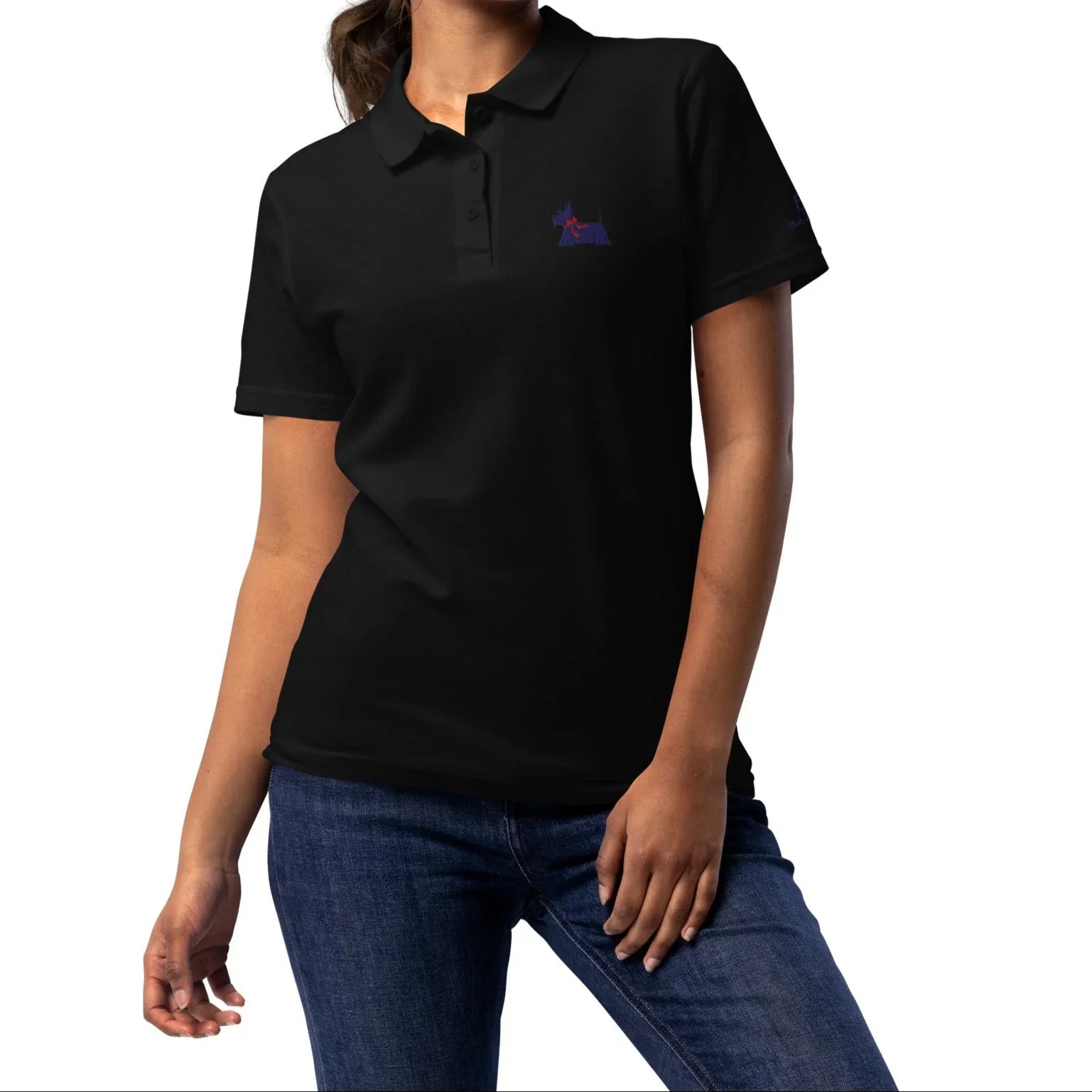 scottie dog | women's polo - f u n k + f i n a
