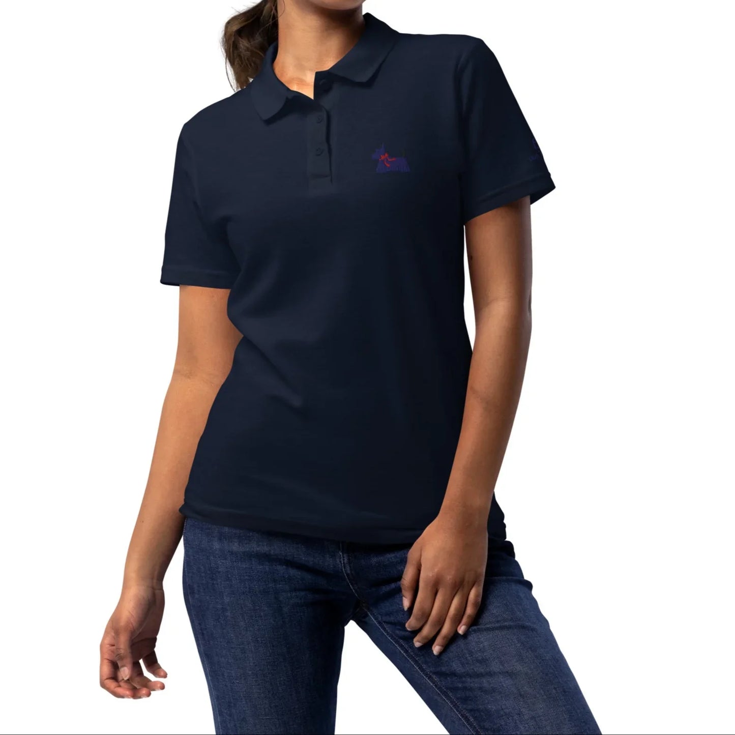 scottie dog | women's polo - f u n k + f i n a