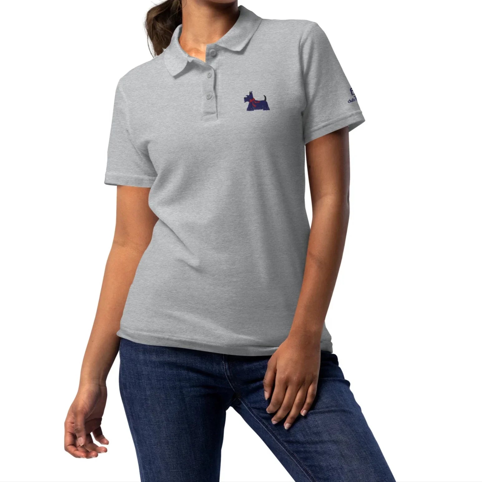 scottie dog | women's polo - f u n k + f i n a