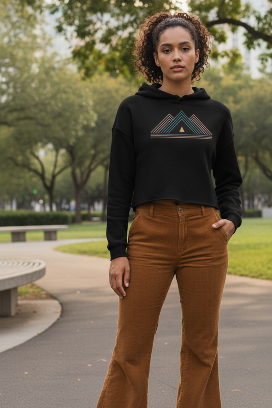 triangle mountain | crop hoodie