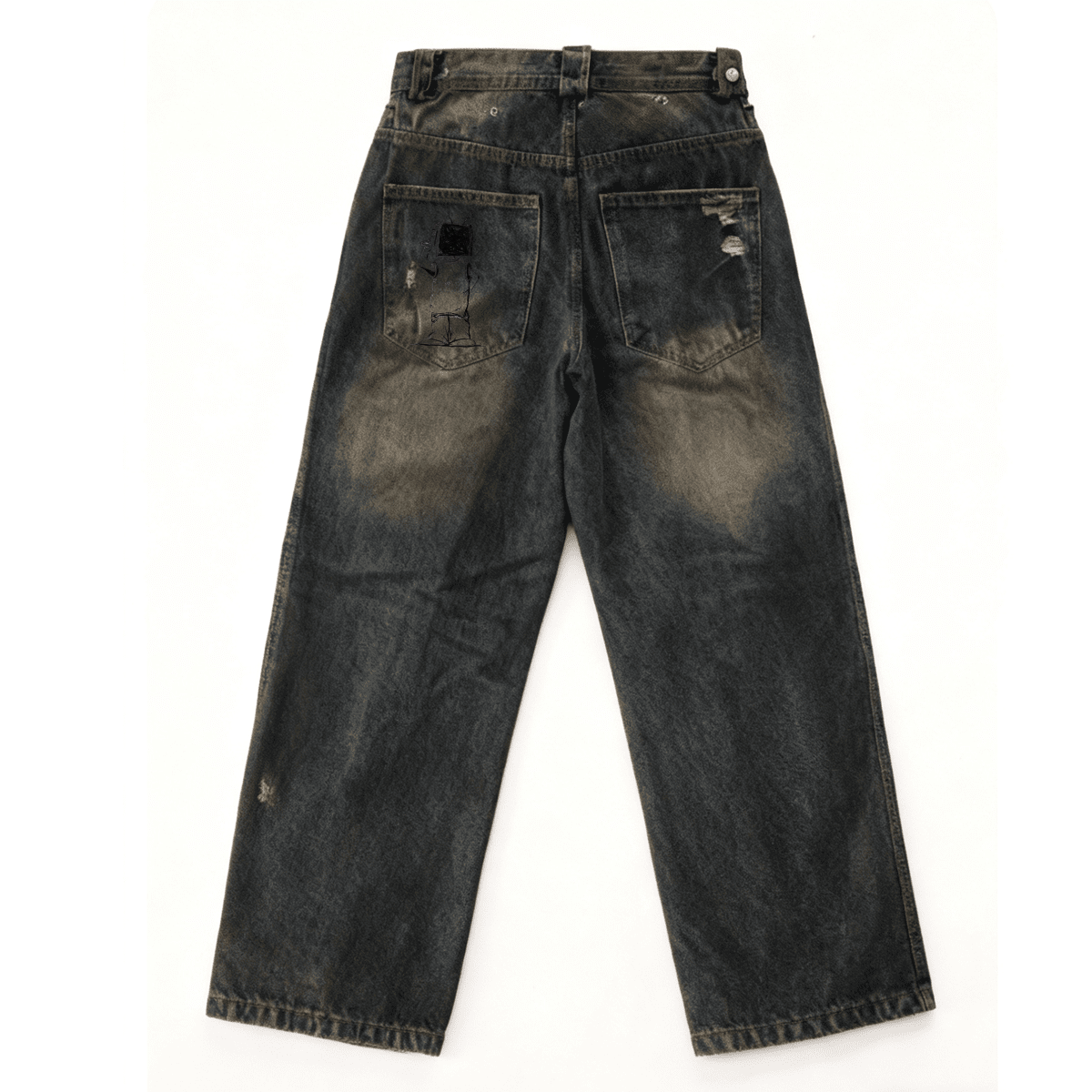 le freaq dark-wash loose jeans