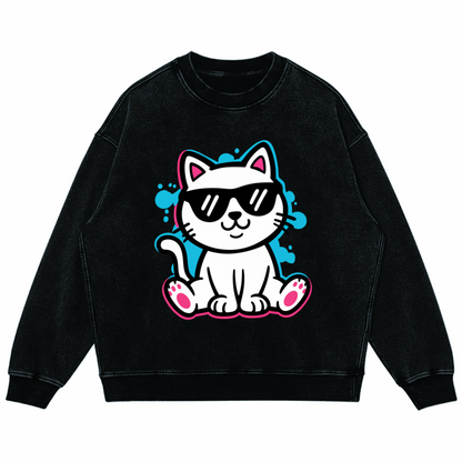 xtra kitti heavyweight oversized faded sweatshirt