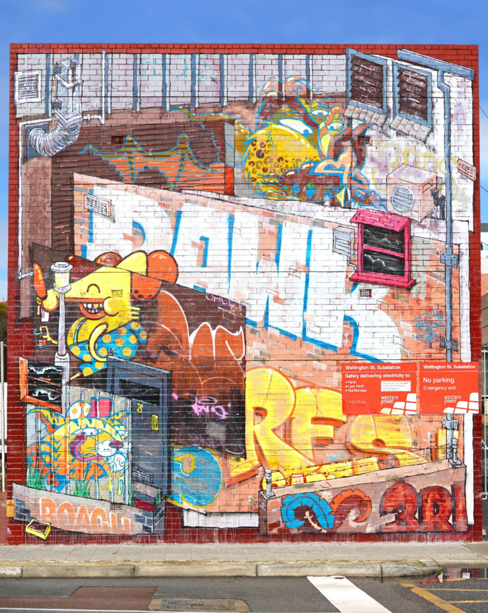 Murals on a wall