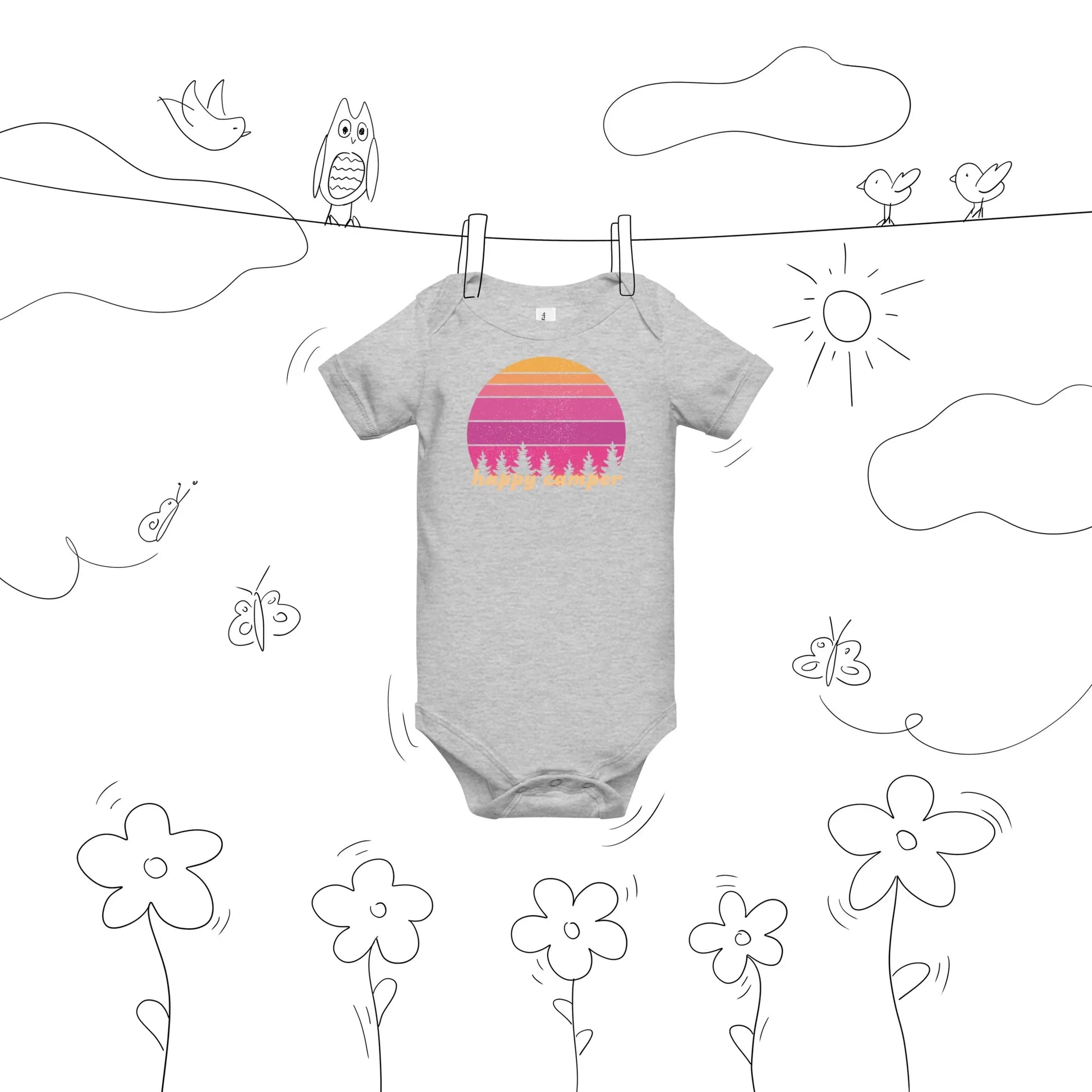 pink sunset | baby onesie - f u n k + f i n a