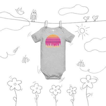 pink sunset | baby onesie - f u n k + f i n a