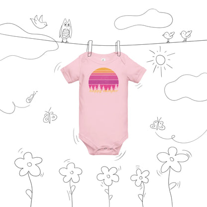 pink sunset | baby onesie - f u n k + f i n a