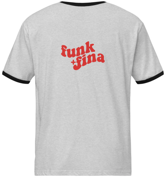 back | bubbly sparkly discoball | ringer tee