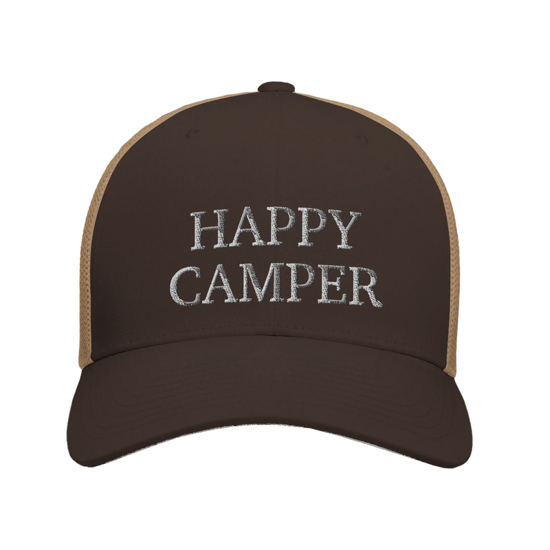 happy camper | brown trucker cap