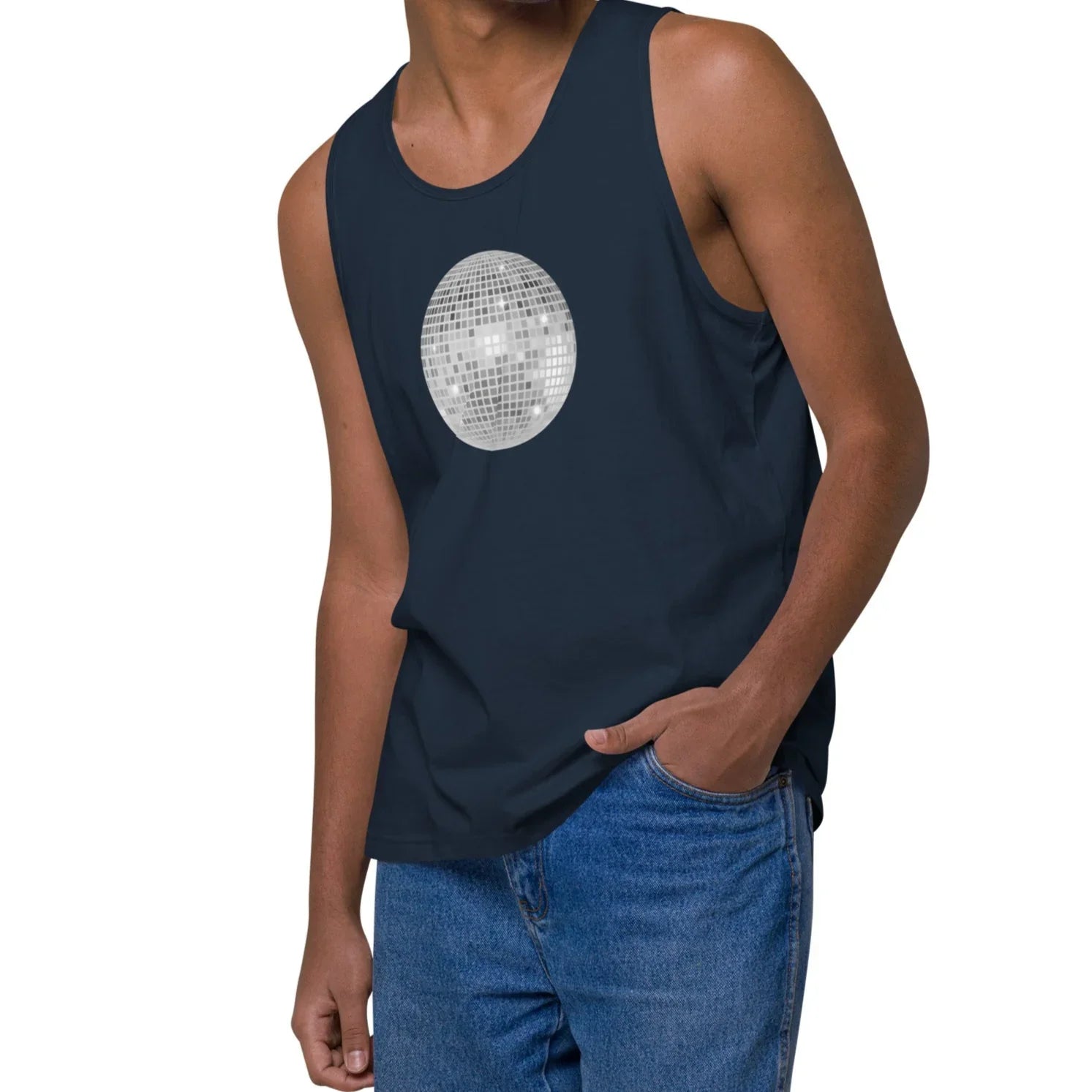 discoball | premium cotton tank top - f u n k + f i n a