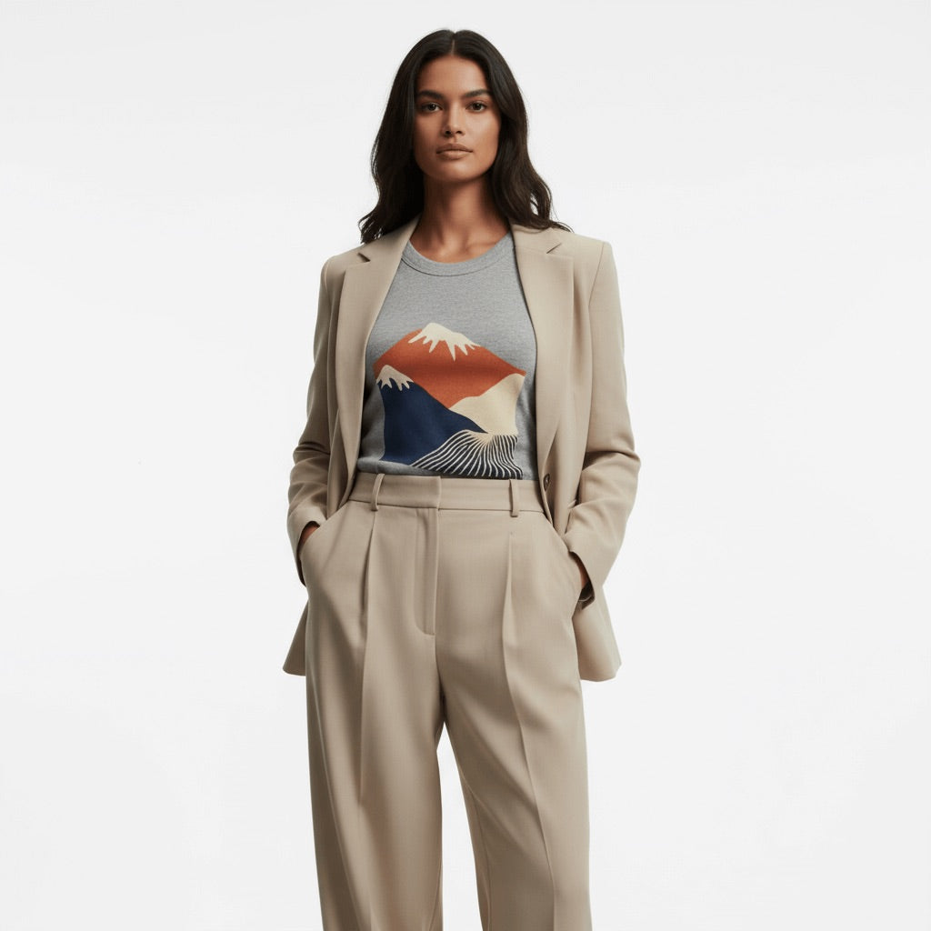 stunning natural beauty wearing our new drop: funky coolblock print mount tank top