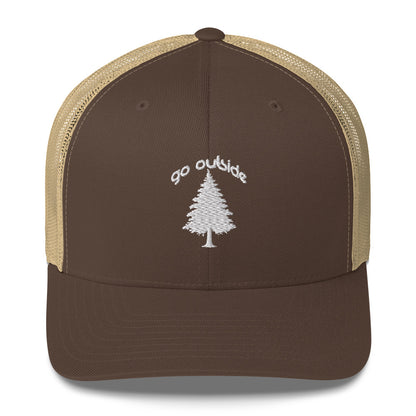 go outside tree | trucker cap