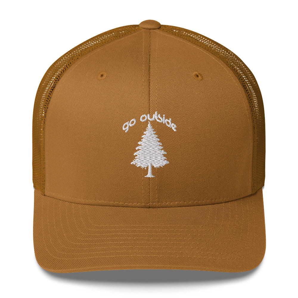 go outside tree | trucker cap