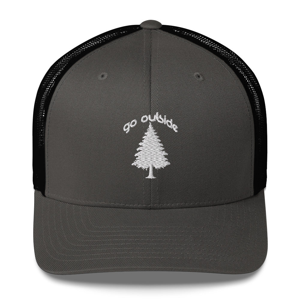 go outside tree | trucker cap