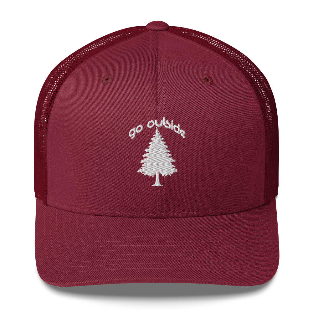 go outside tree | trucker cap