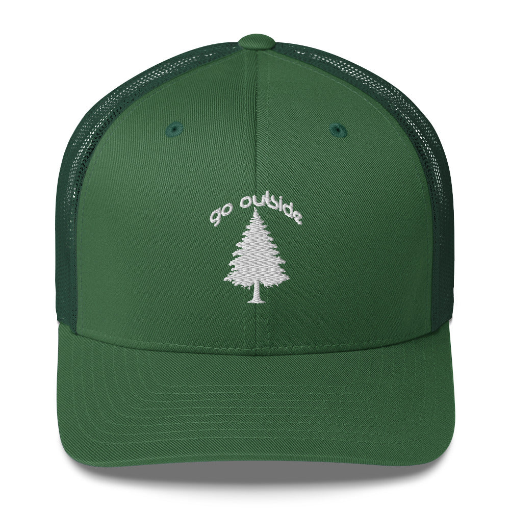 go outside tree | trucker cap