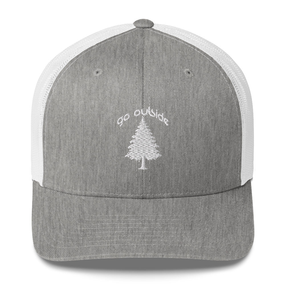 go outside tree | trucker cap