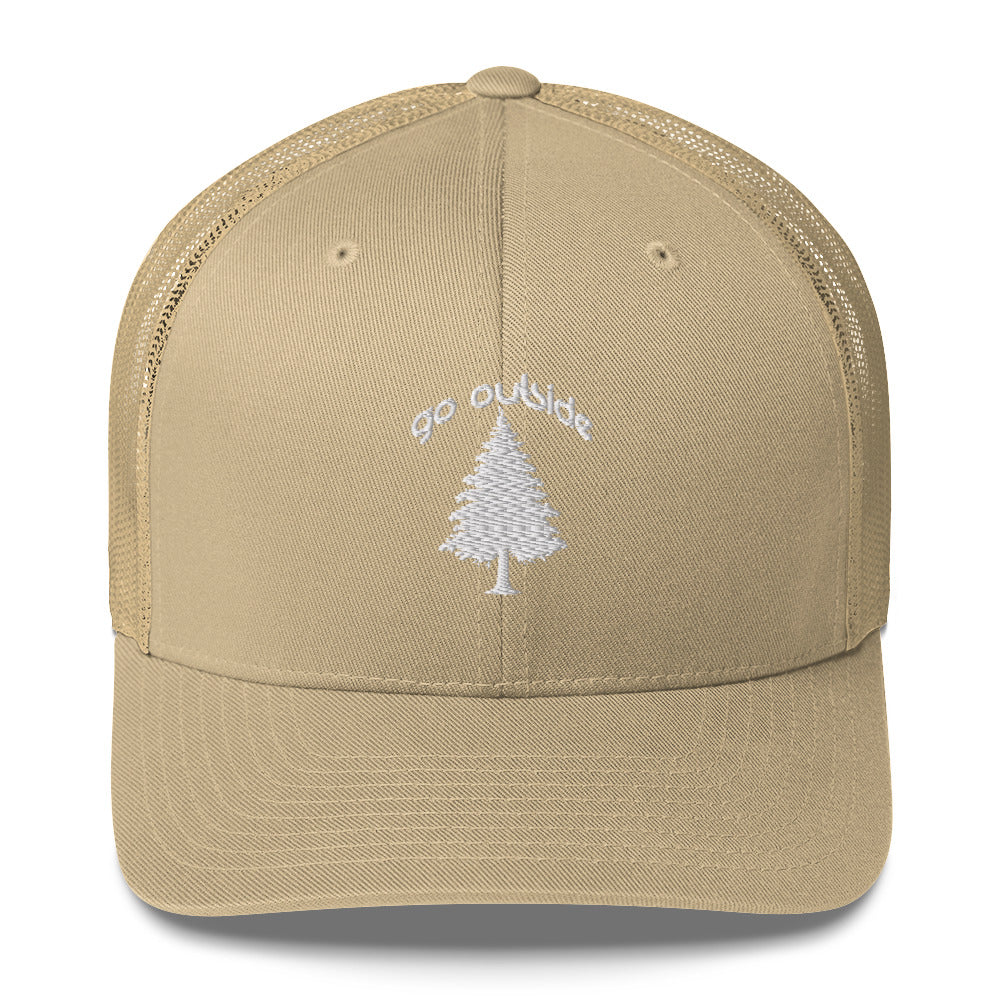 go outside tree | trucker cap
