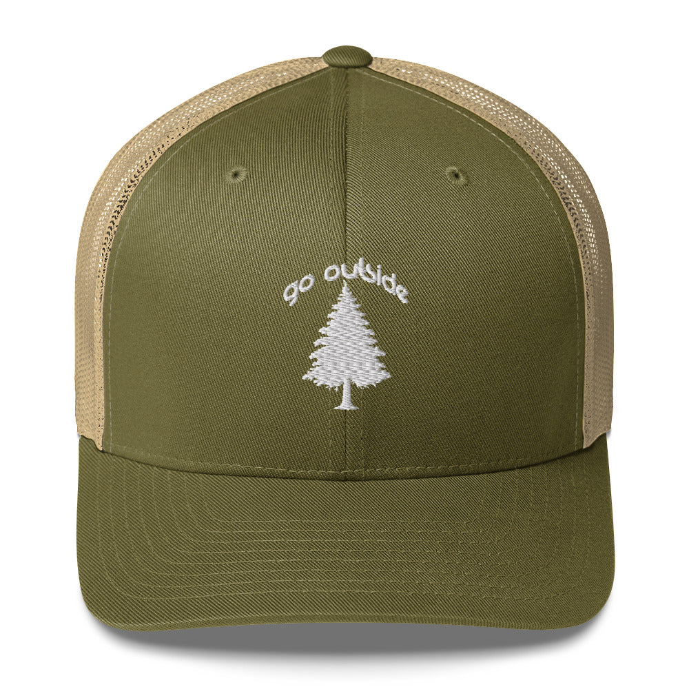 go outside tree | trucker cap