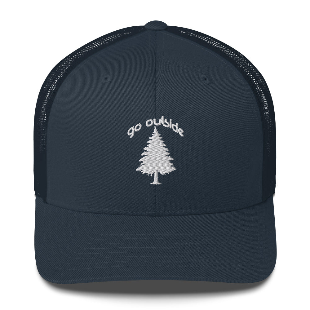 go outside tree | trucker cap