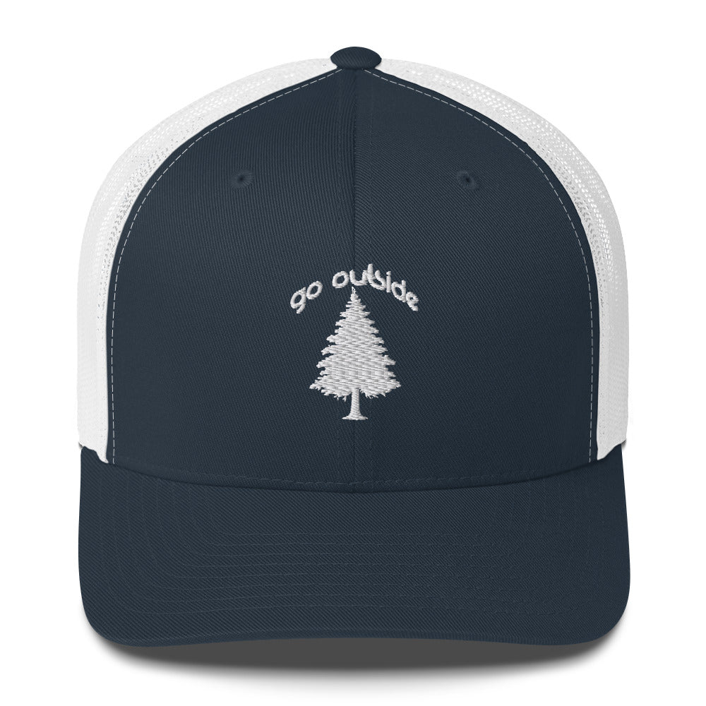 go outside tree | trucker cap