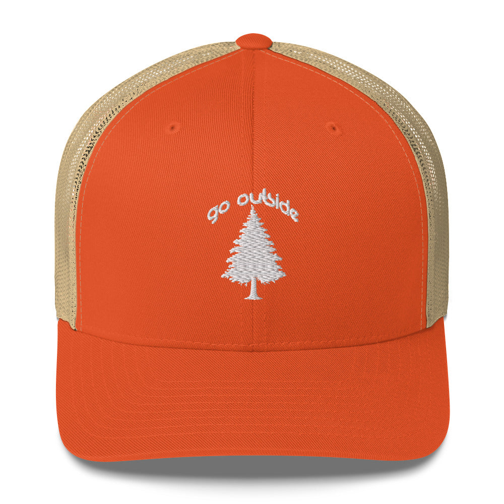 go outside tree | trucker cap