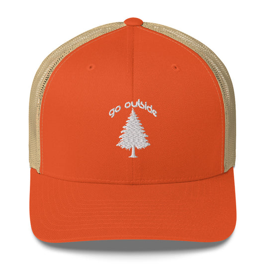 go outside tree | trucker cap