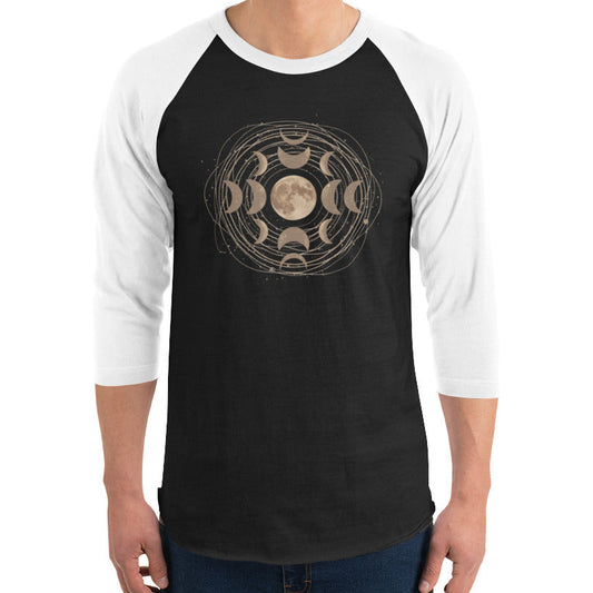 spiral moon | baseball tee