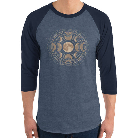 spiral moon | baseball tee
