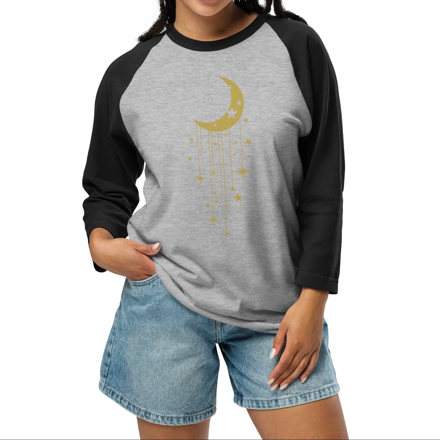half moon and stars | baseball tee