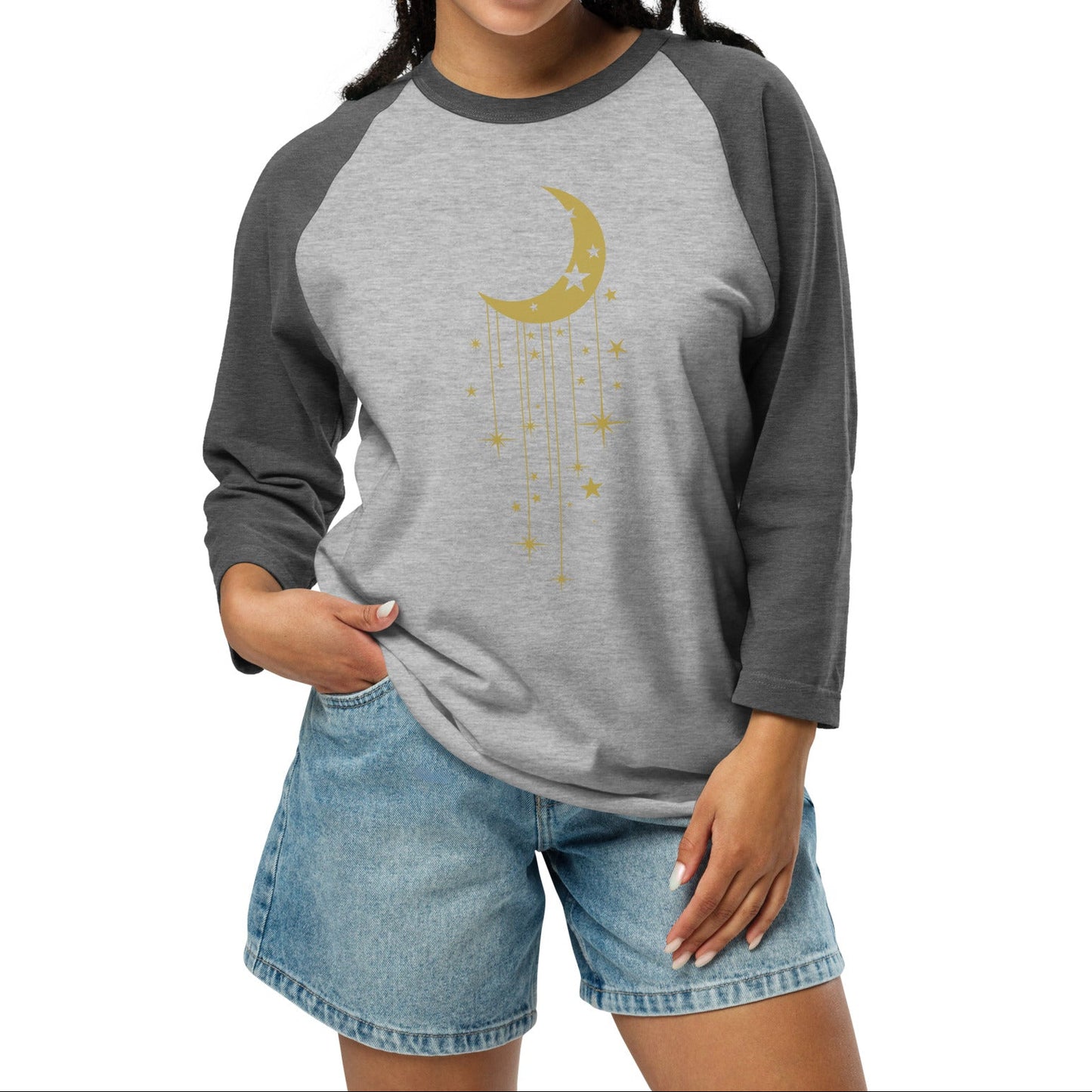 half moon and stars | baseball tee