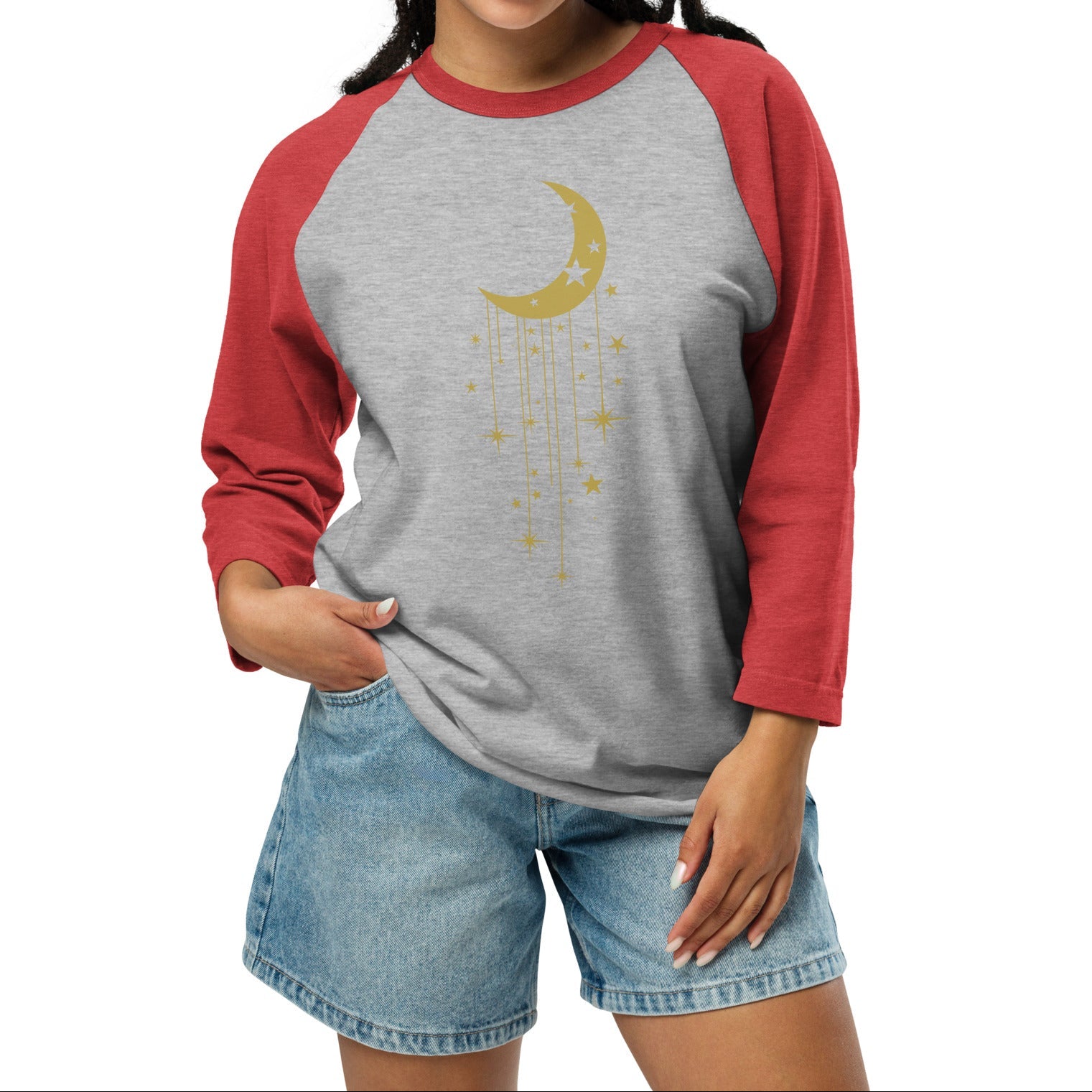 half moon and stars | baseball tee