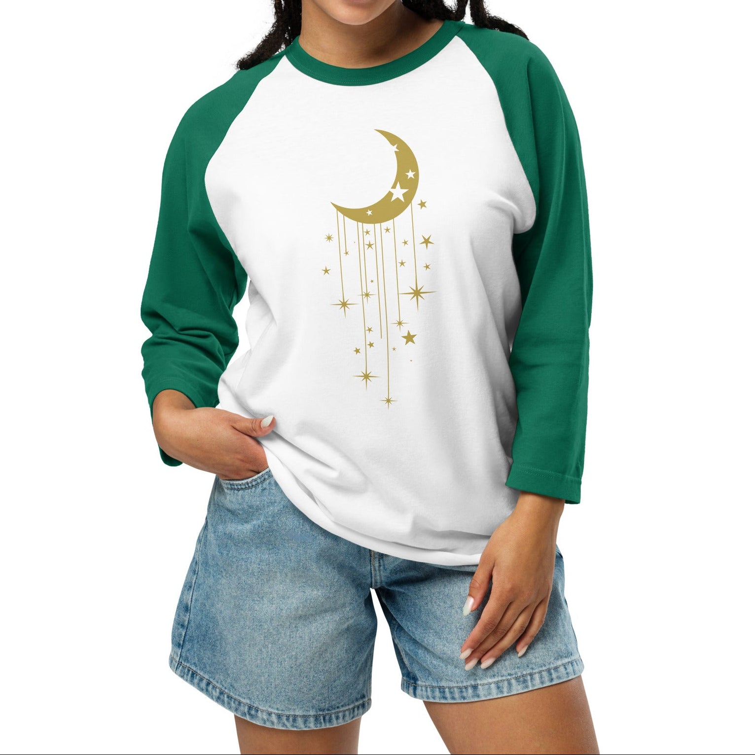 half moon and stars | baseball tee