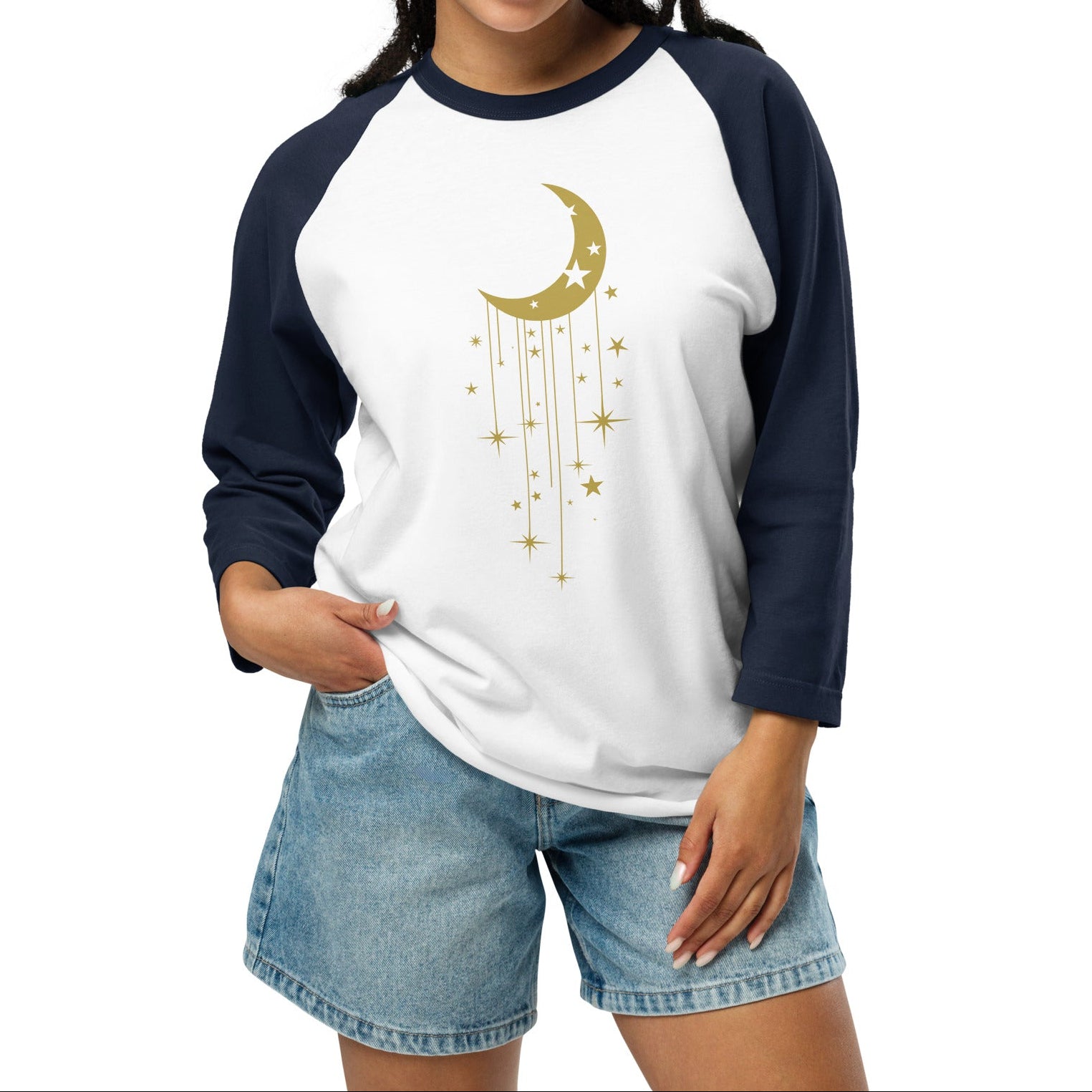 half moon and stars | baseball tee